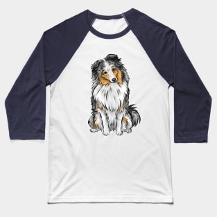 Shetland Sheepdog | Sheltie | Merle | Cute Dog Baseball T-Shirt